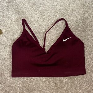 Nike Women's Reddish Maroon Sports Bra